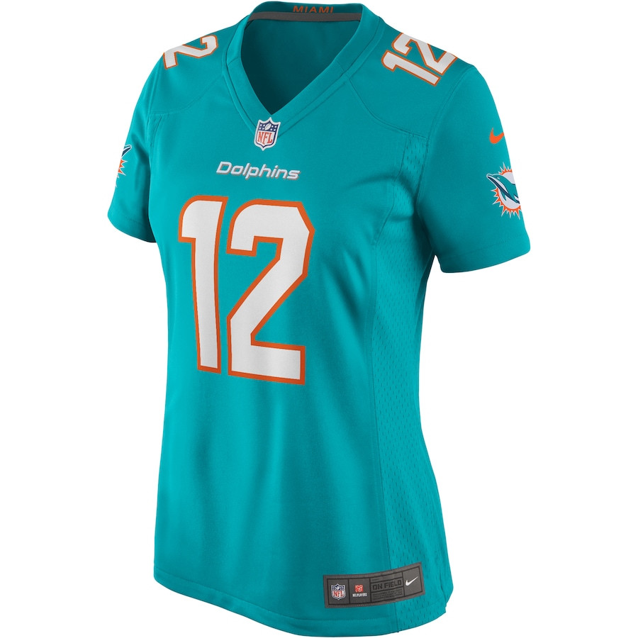 Bob Griese 12 Miami Dolphins Game Retired Aqua NFL Jersey Women's