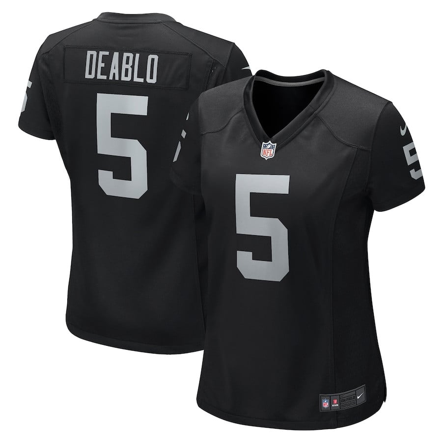 Divine Deablo 5 Las Vegas Raiders Game Black NFL Jersey Women's