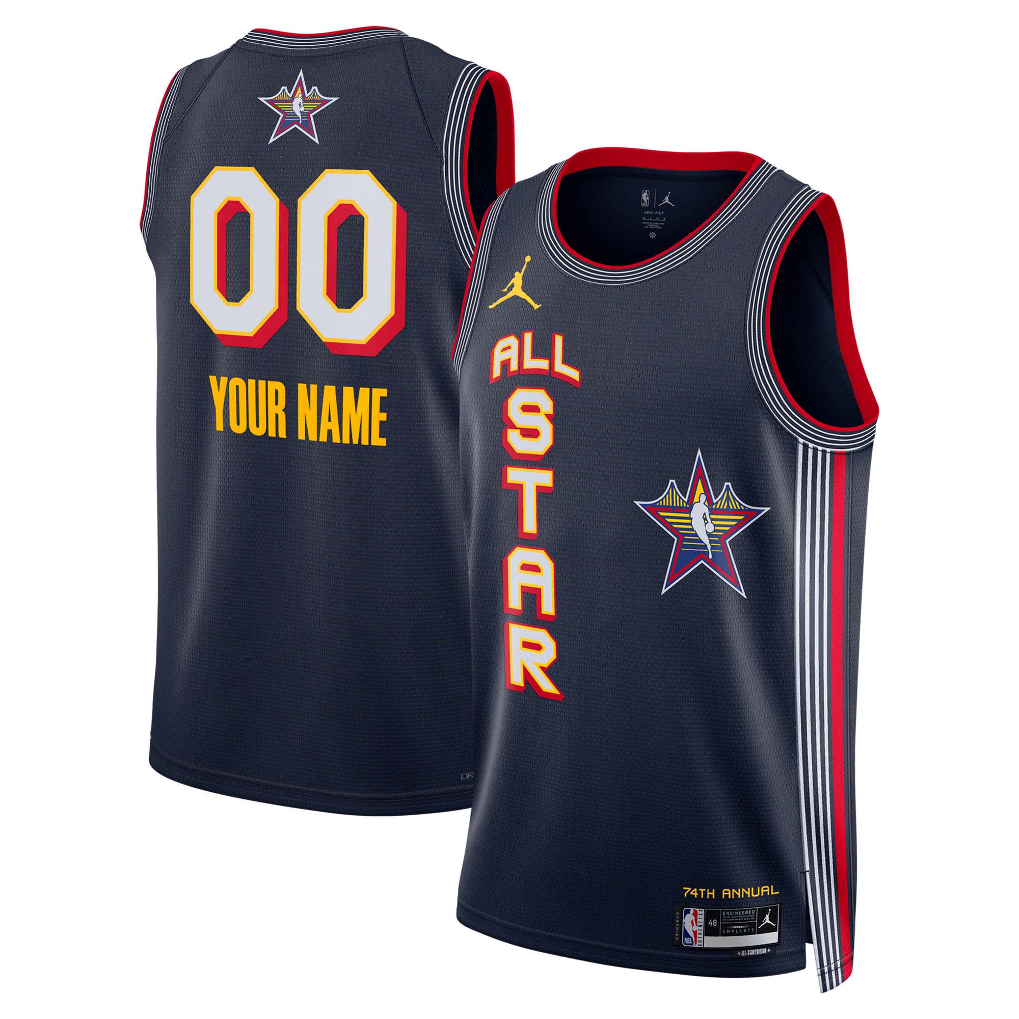NBA Jordan Brand All Star 2025 Swingman Nav Unisex NBA Jersey Unisex