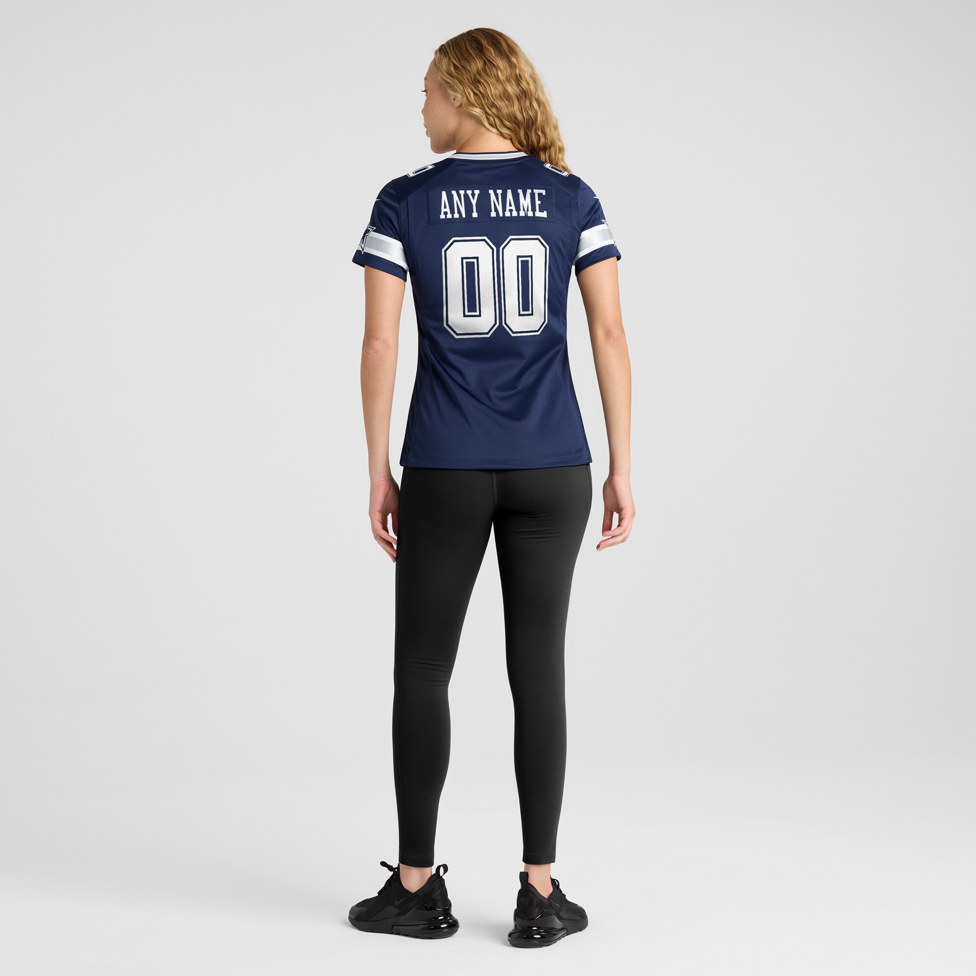Navy Dallas Cowboys Custom Game NFL Jersey Women's