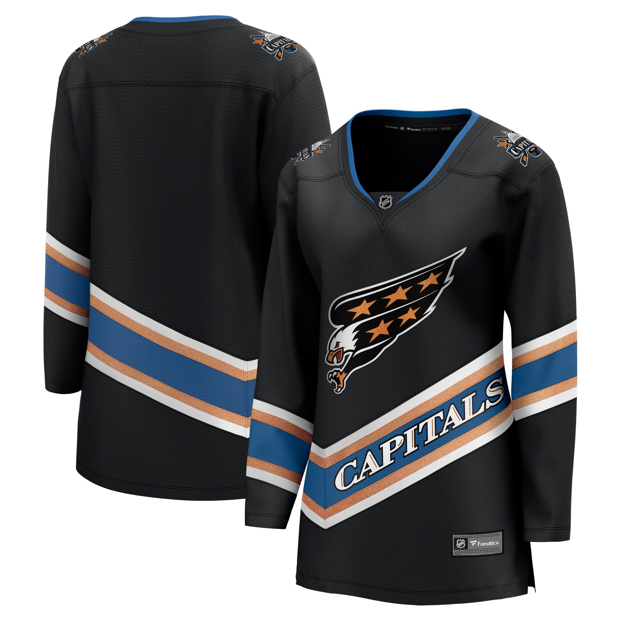 Washington Capitals Black Alternate 50th Anniversary Breakaway NHL Jersey Women's