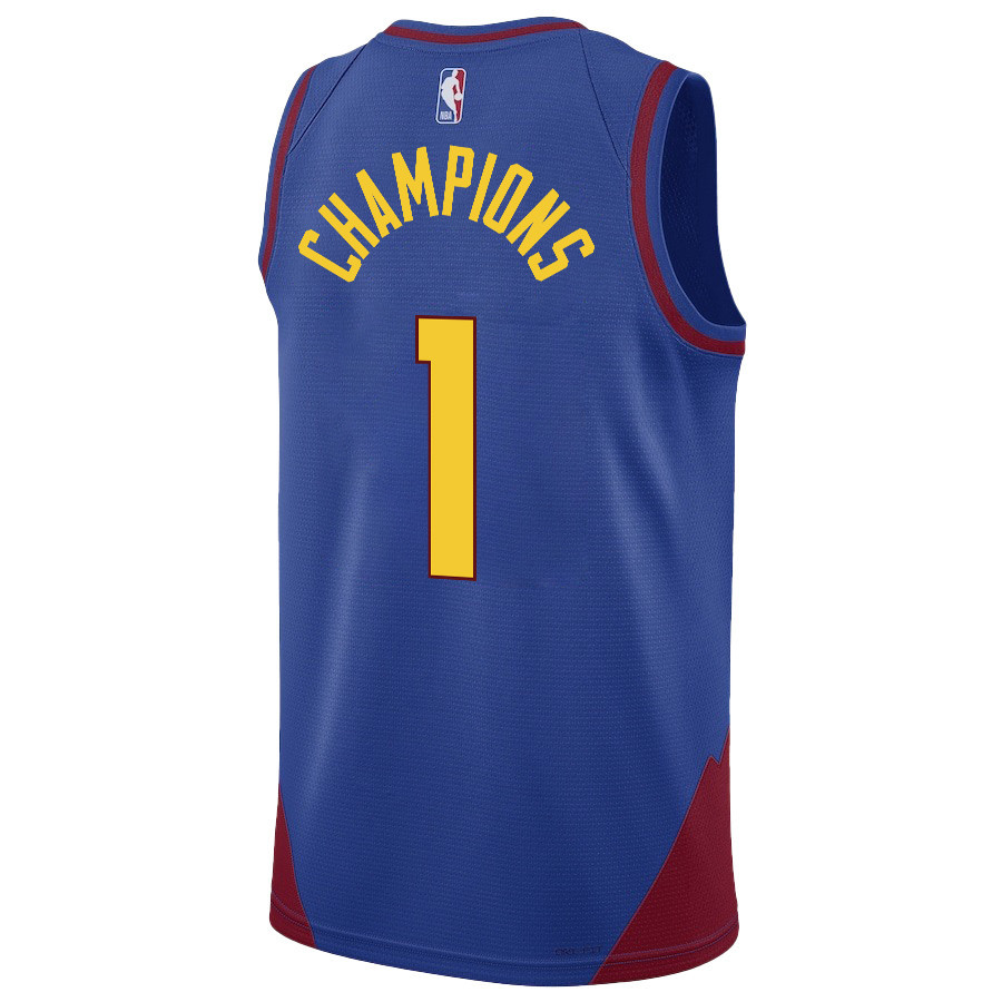 Nikola Joki? Denver Nuggets Superstar 2023 The Final Champions Swingman Blue NBA Jersey Men's