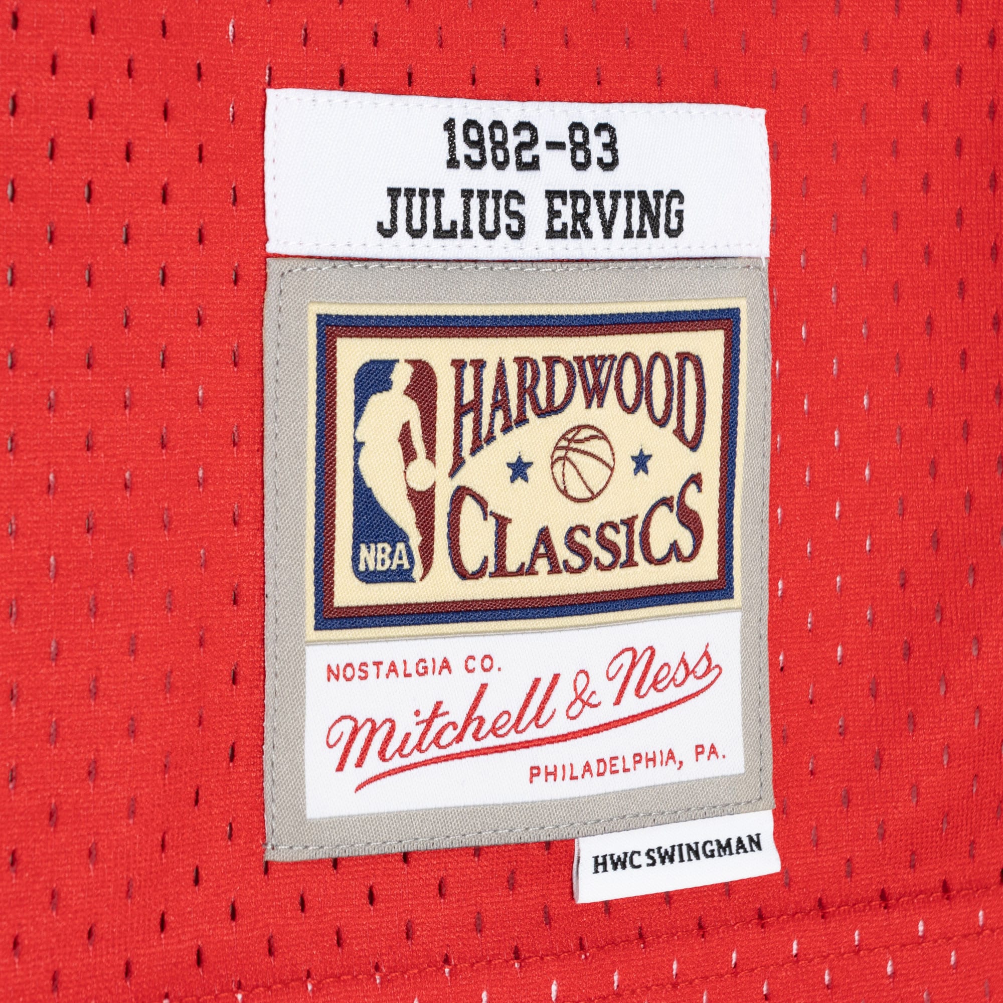 Mitchell Ness Julius Erving Royal/Red Philadelphia 76ers Hardwood Classics 1982/83 Split Swingman NBA Jersey Men's