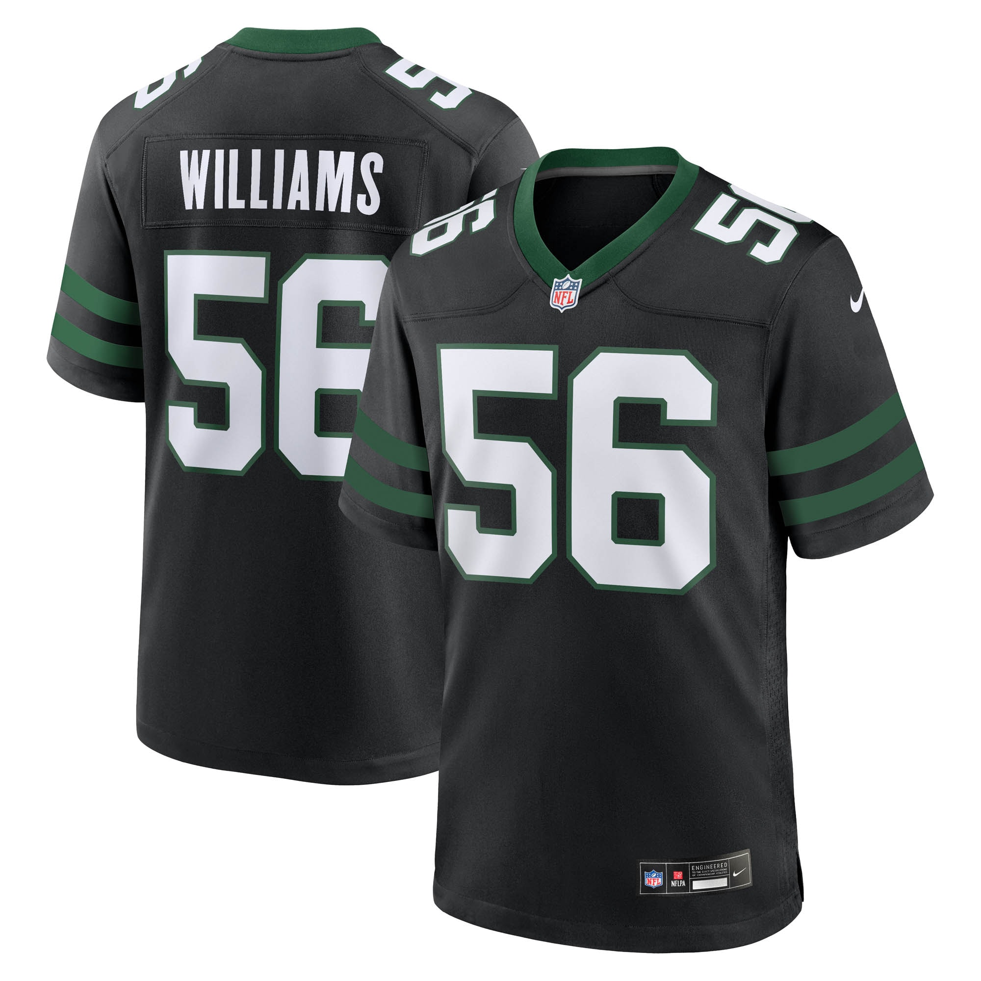New York Jets Quincy Williams Legacy Black Alternate Game NFL Jersey Men's