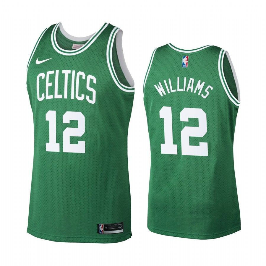 Boston Celtics 12 Grant Williams Green Hardwood Classics NBA Jersey Men's