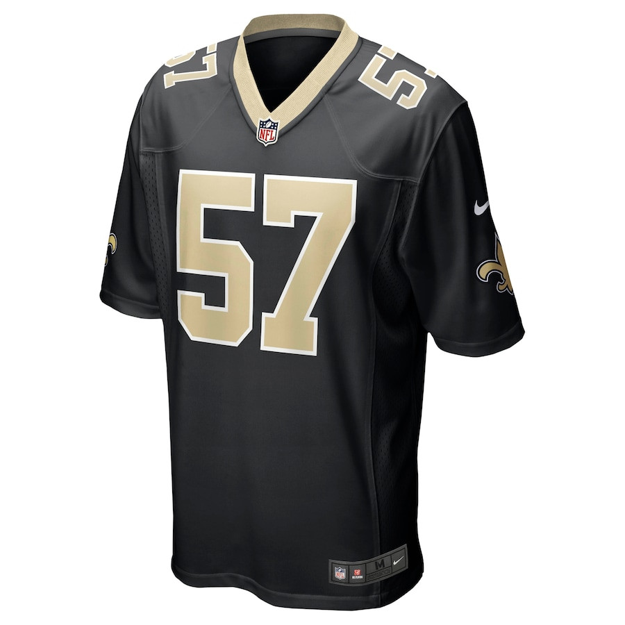 Rickey Jackson 57 New Orleans Saints Retired Black NFL Jersey Men's