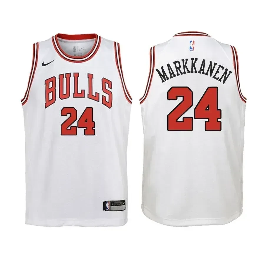 Bulls Lauri Markkanen 24 Association Editio White NBA Jersey Youth