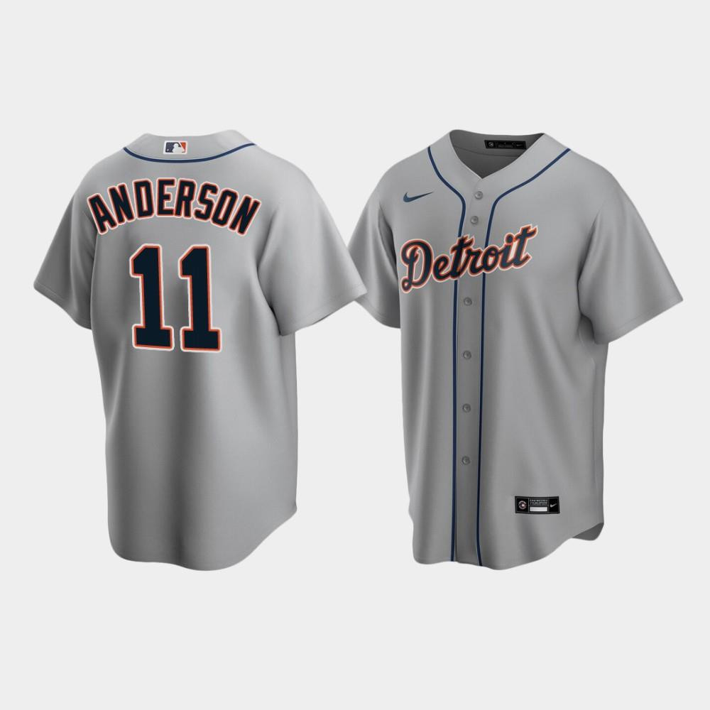 Detroit Tigers 11 Sparky Anderson Gray Road MLB Jersey Men's