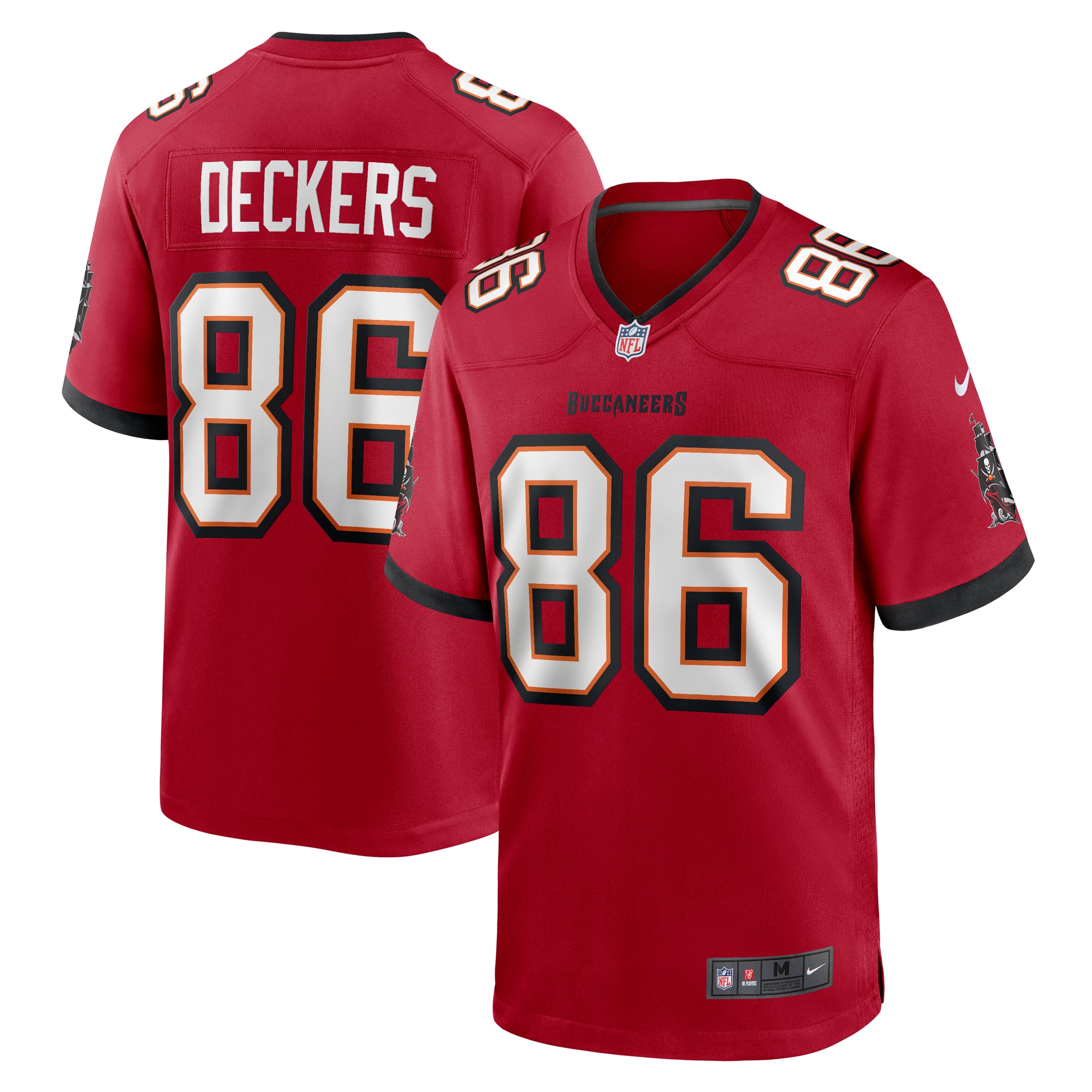Tampa Bay Buccaneers Evan Deckers Red Game NFL Jersey Men's