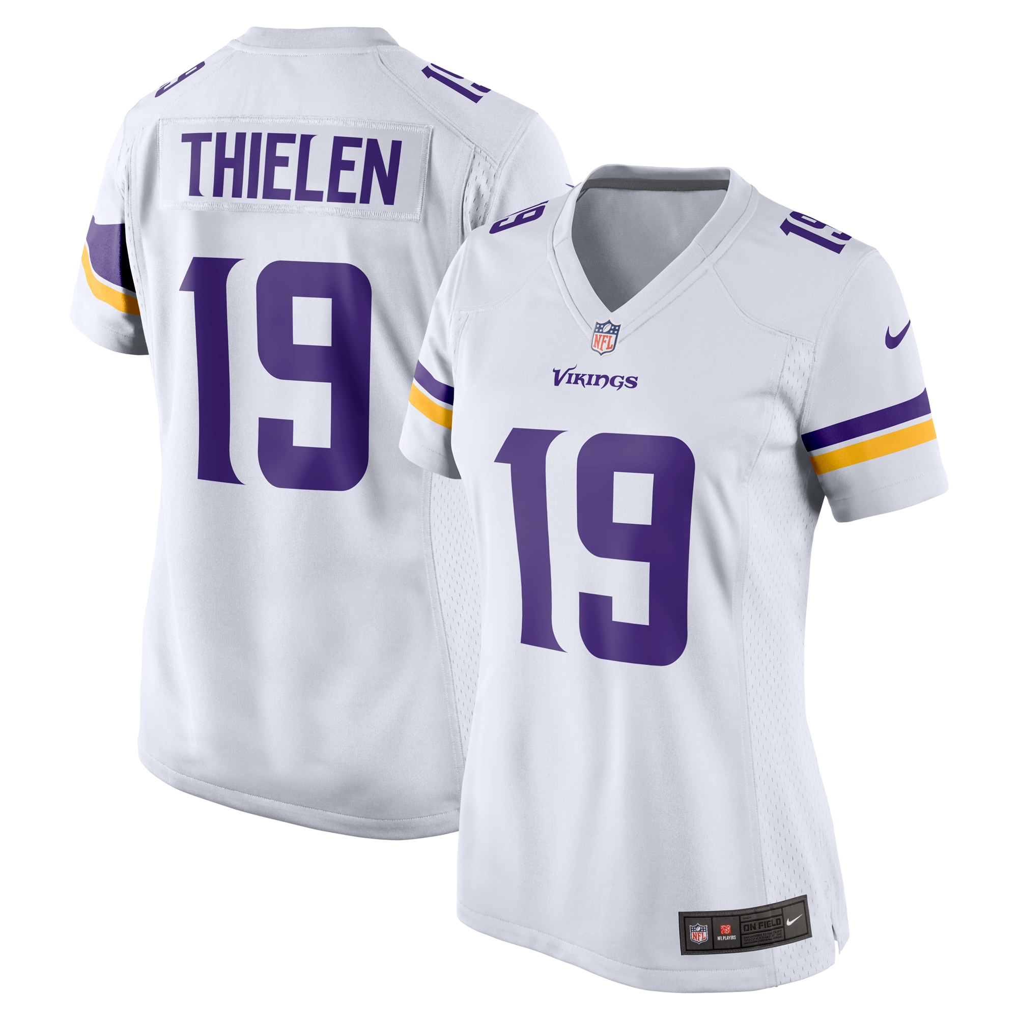 Minnesota Vikings Adam Thielen White Game NFL Jersey Women's