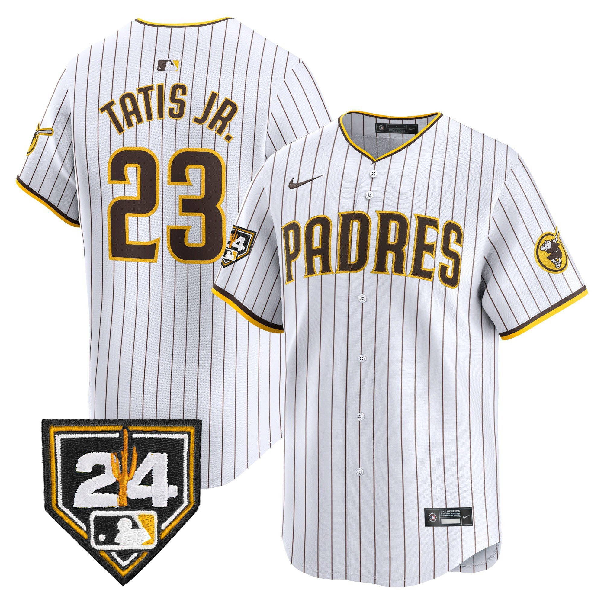 Fernando Tatis Jr. 23 San Diego Padres 2024 Spring Training White MLB Jersey Men's