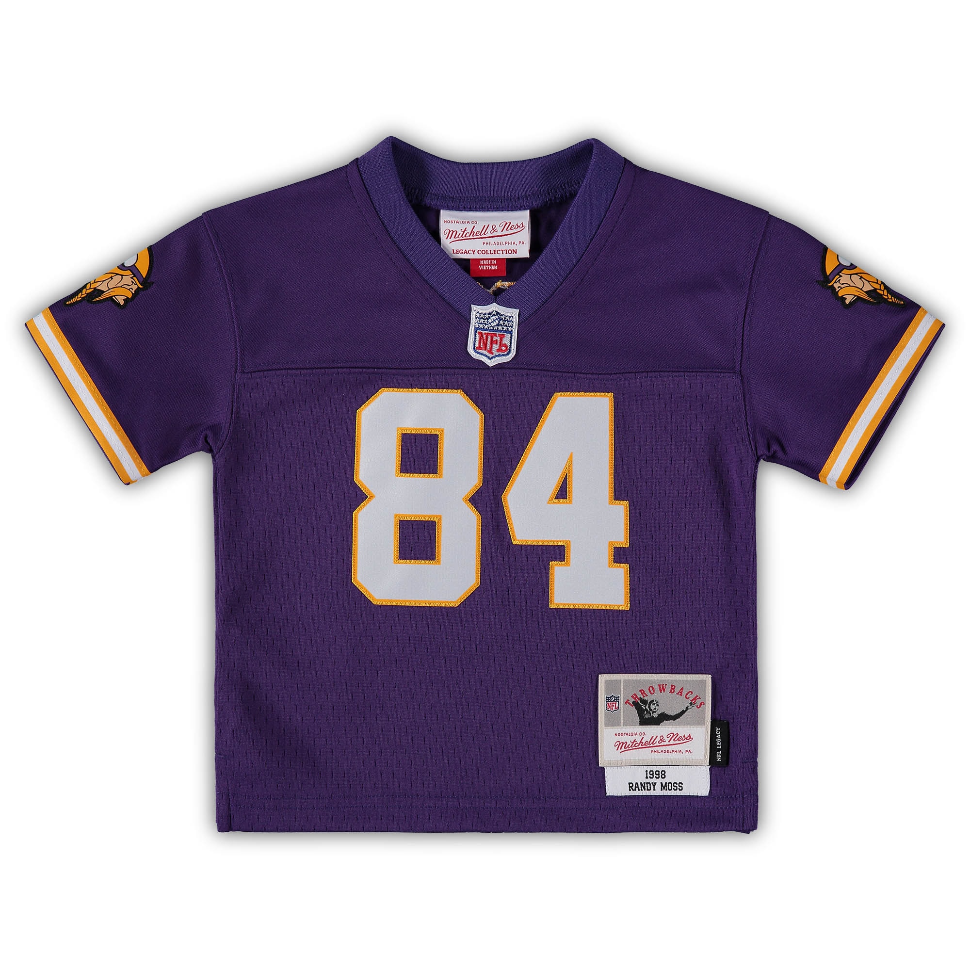 Infant Minnesota Vikings Randy Moss Mitchell Ness Purple 1998 Retired Legacy NFL Jersey Men's