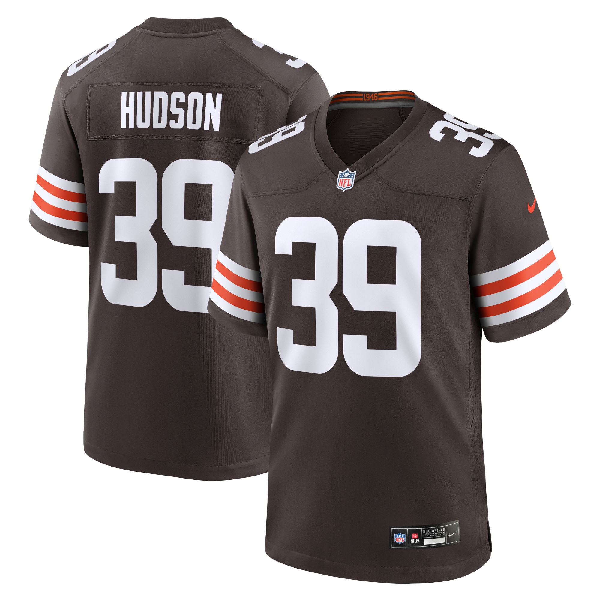 Cleveland Browns Khaleke Hudson Brown Team Game NFL Jersey Men's