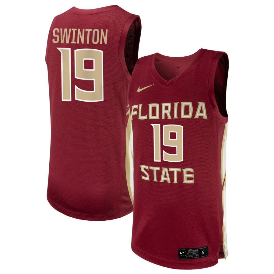 AJ Swinton 19 Florida State Seminoles NIL Garnet NCAA Jersey Men's