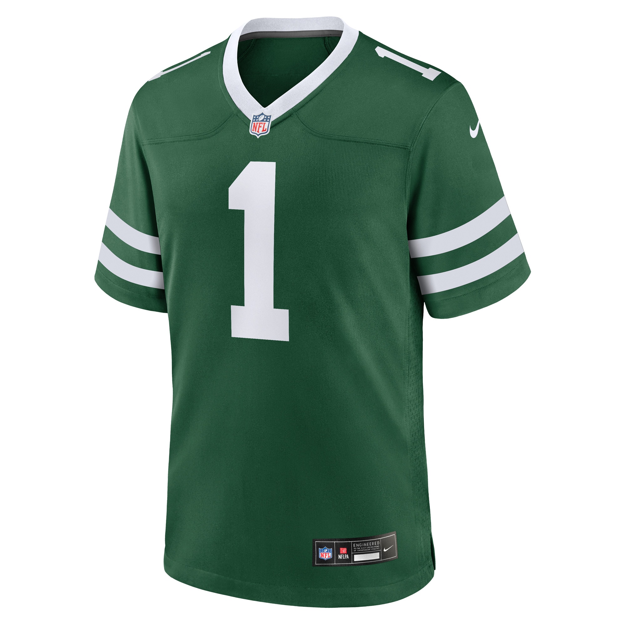 New York Jets Number 1 Groom Legacy Green Game NFL Jersey Men's