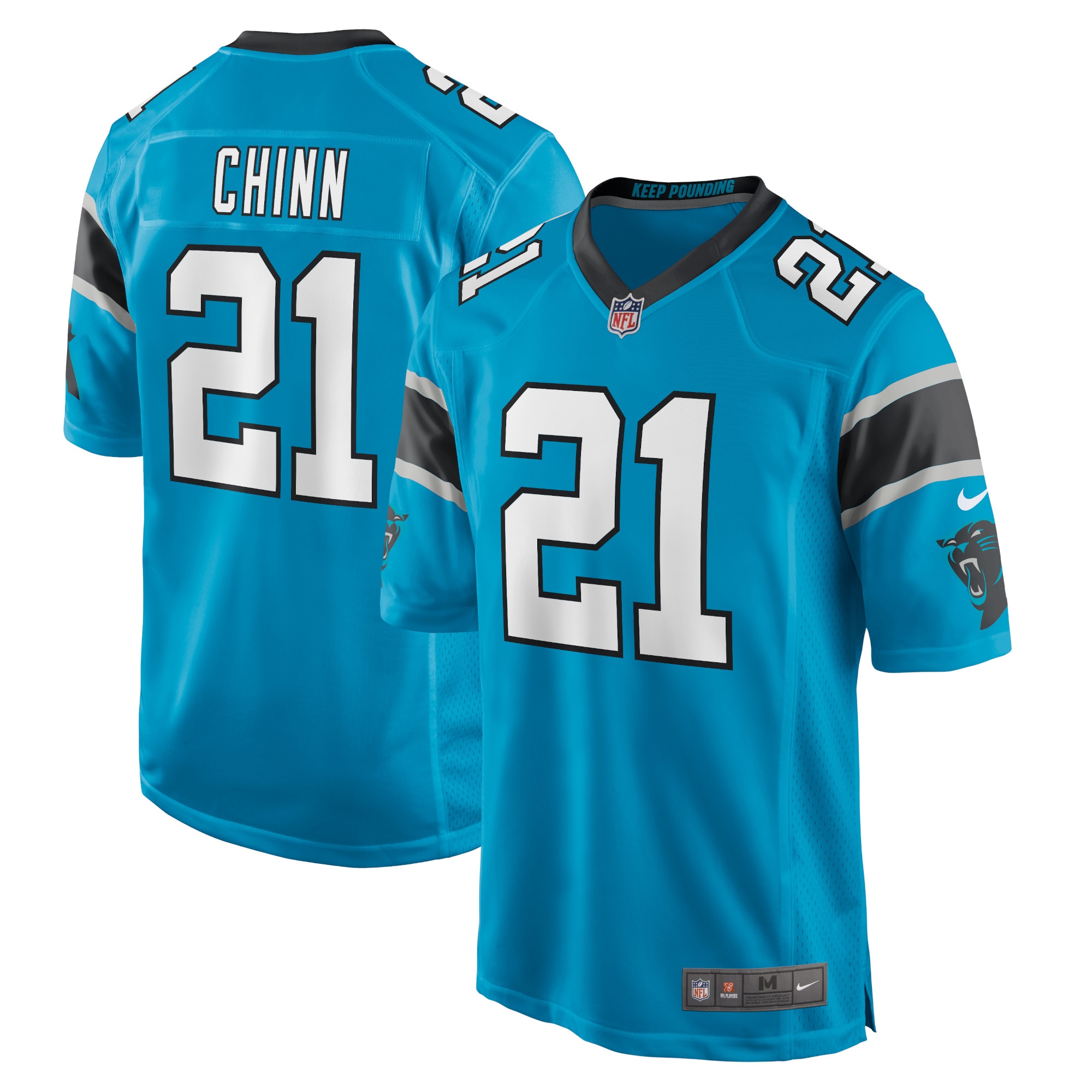 Carolina Panthers Jeremy Chinn Blue Game NFL Jersey Men's