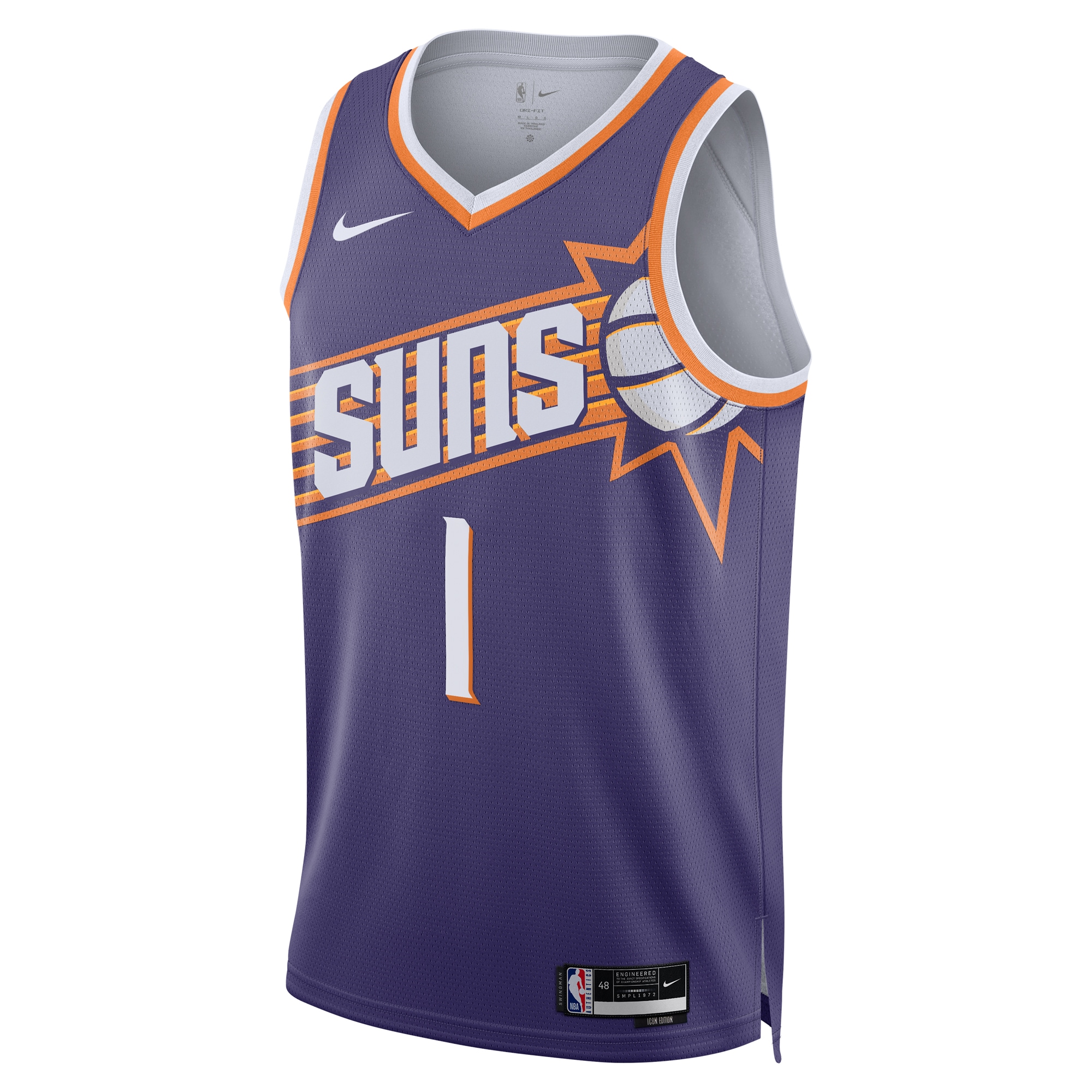 Phoenix Suns Icon Edition Swingman Purple Devin Booke Unisex NBA Jersey Unisex