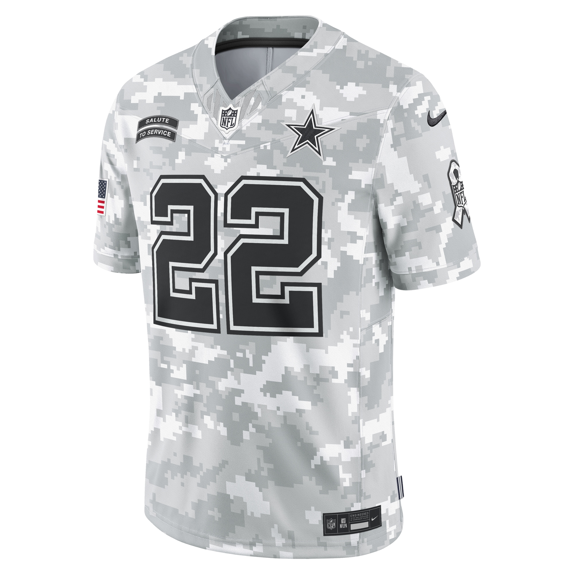 Dallas Cowboys Emmitt Smith Arctic Camo 2024 Salute to Service Retired Player Limited NFL Jersey Men's