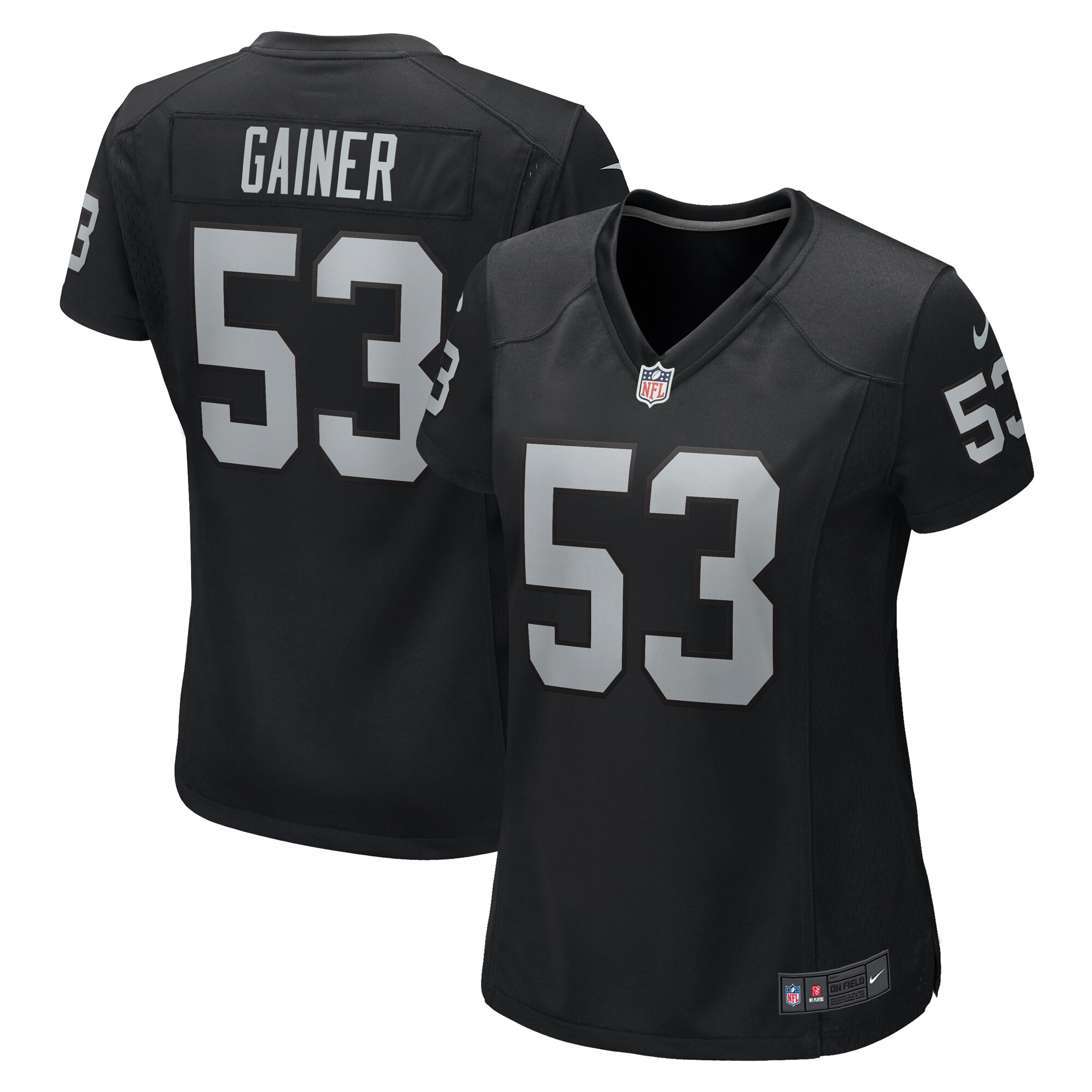 Las Vegas Raiders Amari Gainer Black Game NFL Jersey Women's