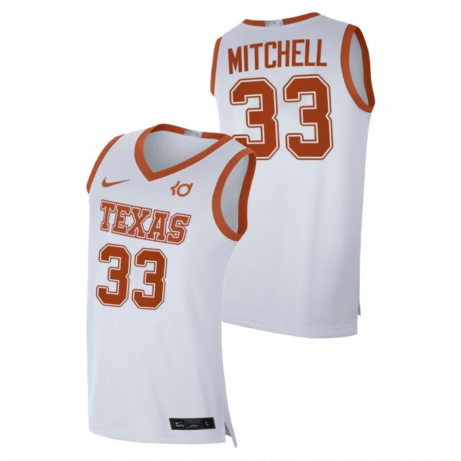 Texas Longhorns Tre Mitchell 3 White Player Limited 2023 Top Transfers NCAA Jersey Men's