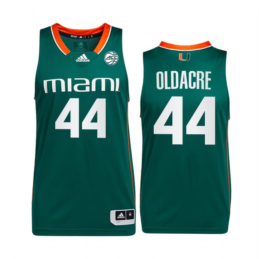 Miami Hurricanes Kyla Oldacre 44 College Green Uniform NCAA Jersey Men's