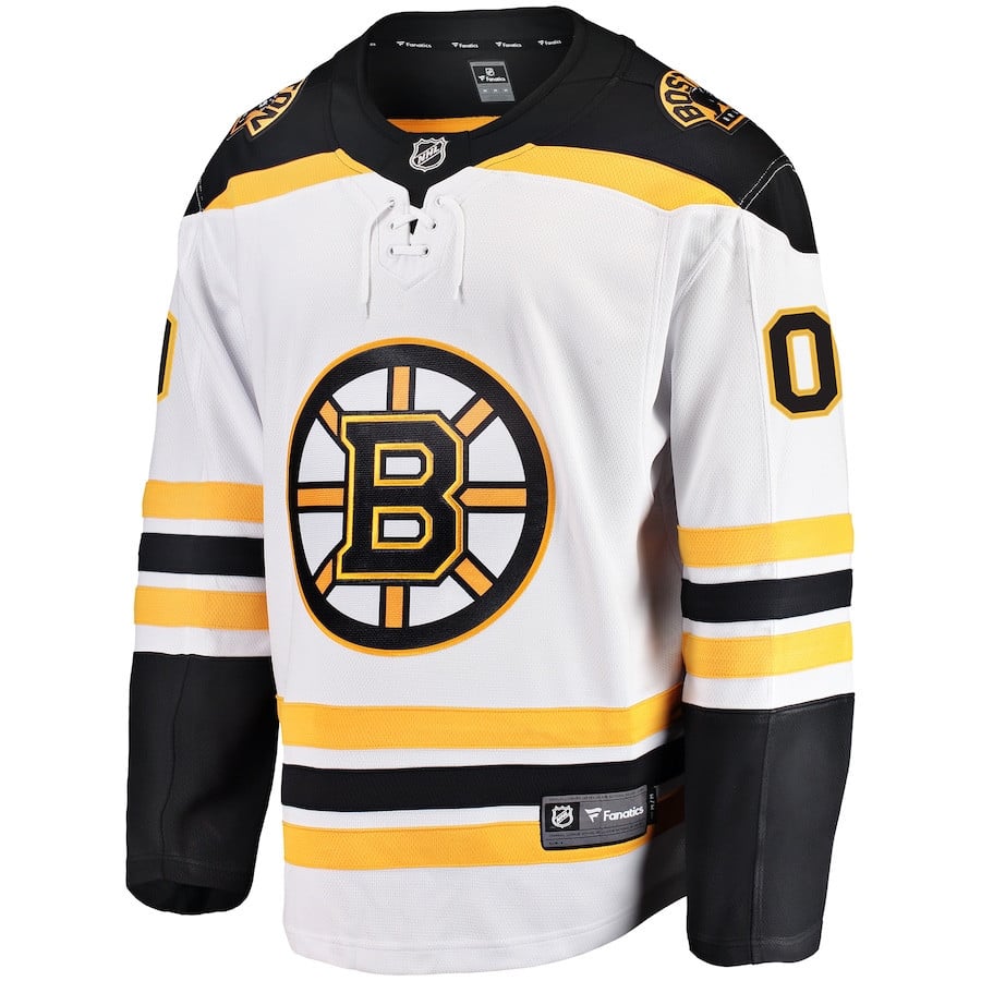 Boston Bruins Away Breakaway Custom White NHL Jersey Men's