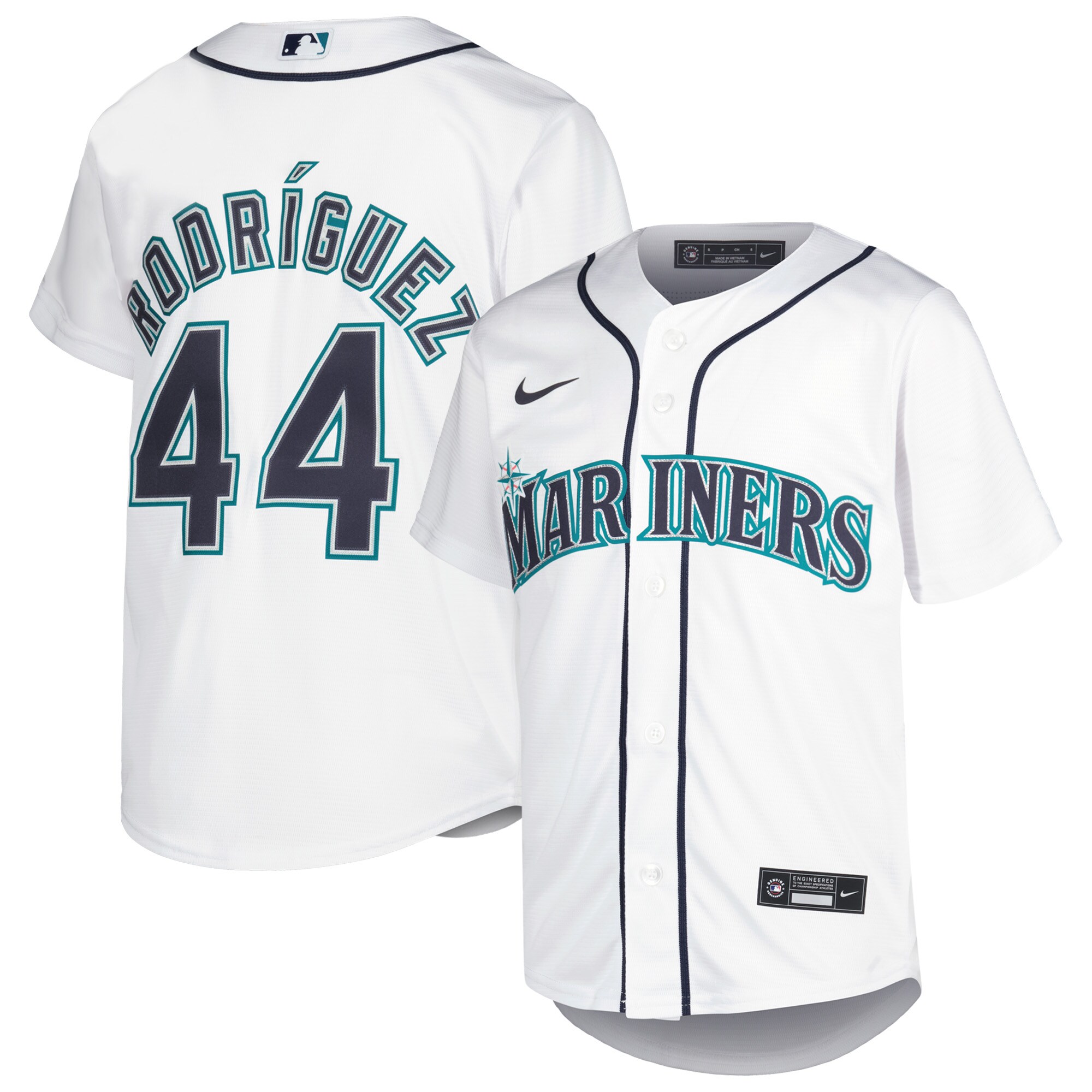 Seattle Mariners Julio Rodr?guez White Home Player MLB Jersey Youth
