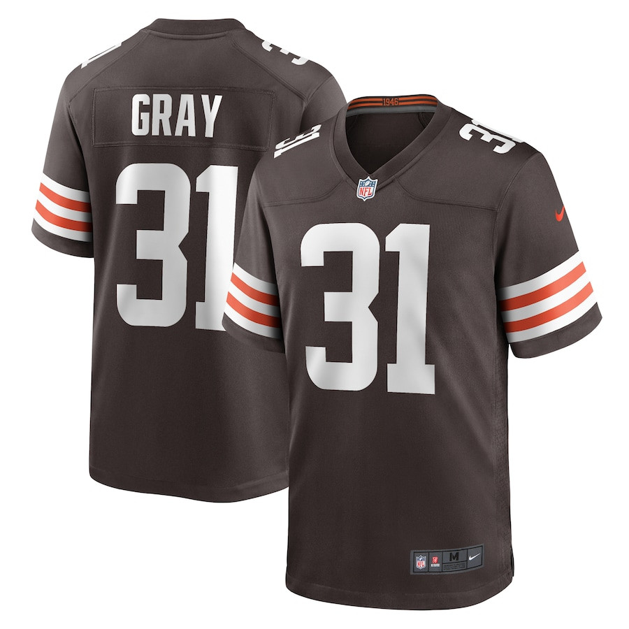 Vincent Gray 31 Cleveland Browns Team Game Brown NFL Jersey Men's