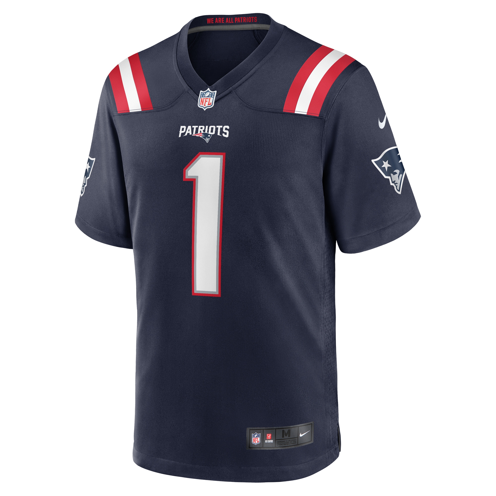 New England Patriots Ja'Lynn Polk Navy Team Game NFL Jersey Men's