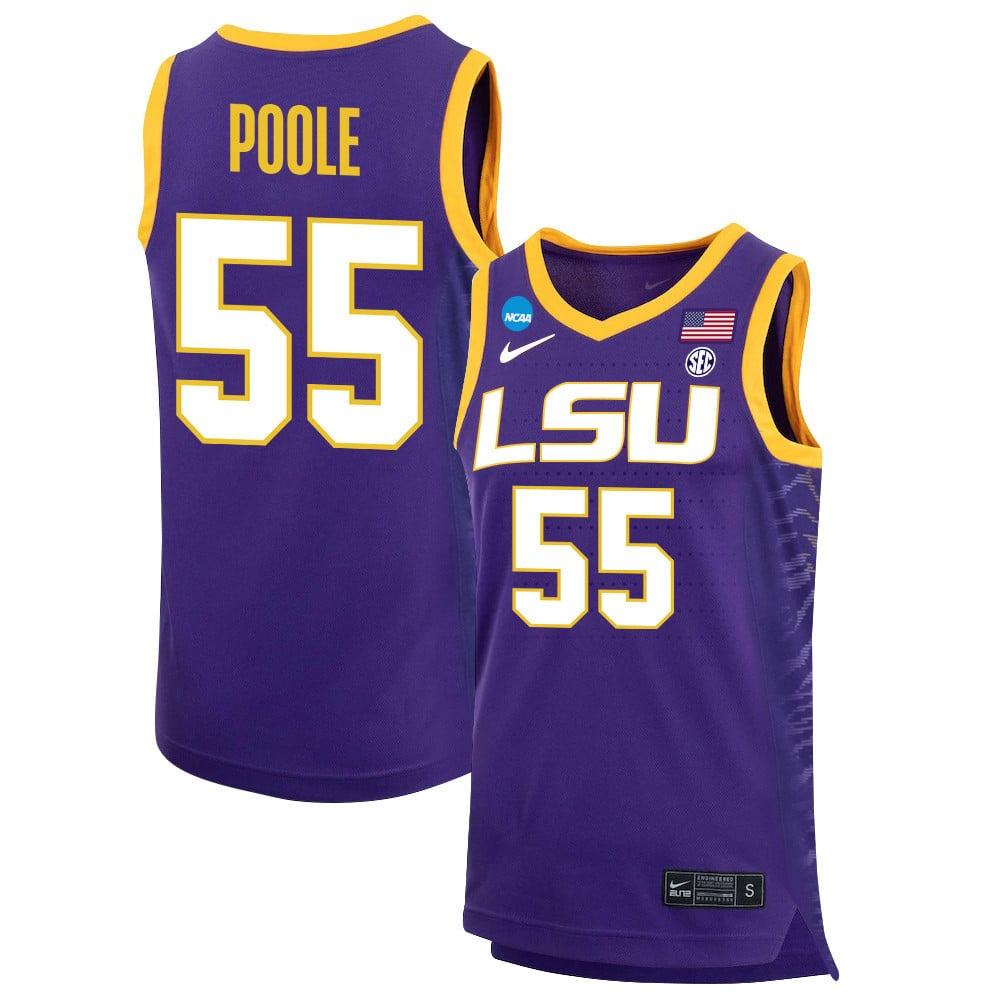 Kateri Poole 55 LSU Tigers 2023 Purple NCAA Jersey Men's