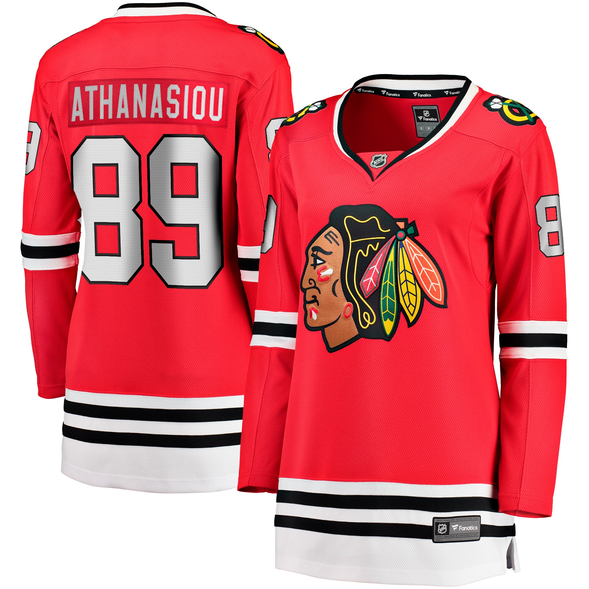 Chicago Blackhawks Andreas Athanasiou Red Home Breakaway Player NHL Jersey Women's
