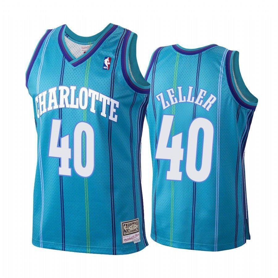 Cody Zeller 40 Charlotte Hornets Hardwood Classics Teal NBA Jersey Men's