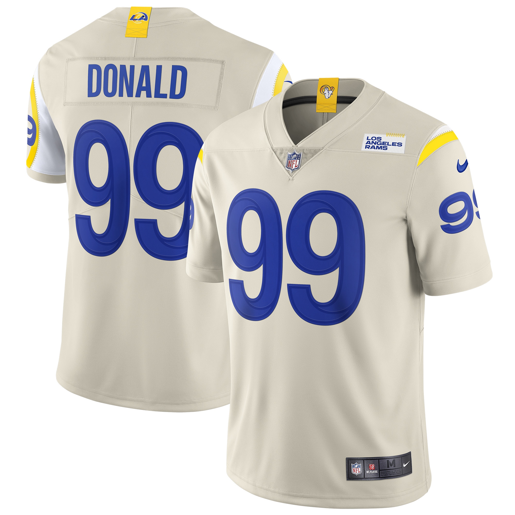 Los Angeles Rams Aaron Donald Bone Vapor Limited NFL Jersey Men's