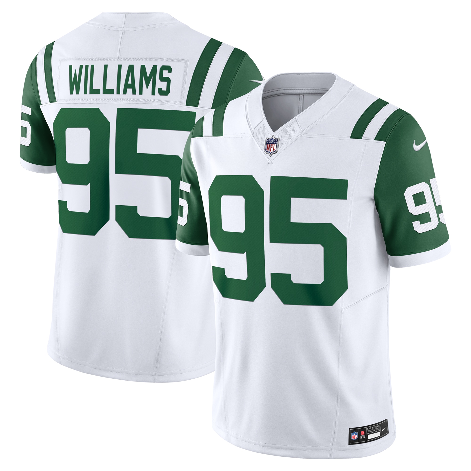 New York Jets Quinnen Williams White Classic Alternate Vapor F.U.S.E. Limited NFL Jersey Men's