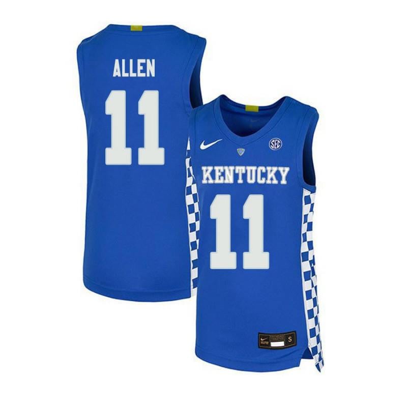 11 Dontaie Allen Royal Blue Elite Kentucky Wildcats NCAA Jersey Men's