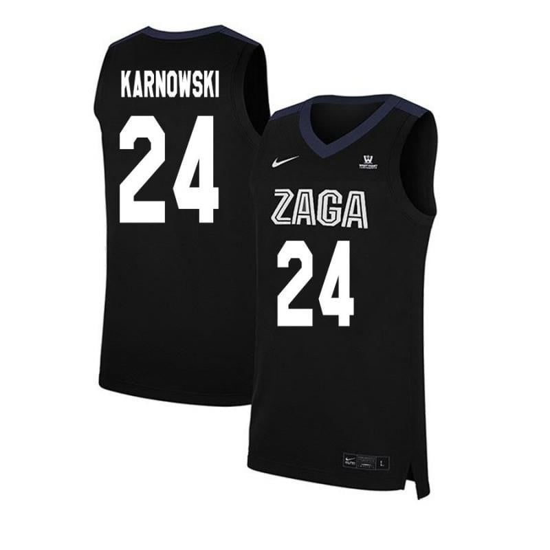 24 Przemek Karnowski Black Elite Gonzaga Bulldogs NCAA Jersey Men's