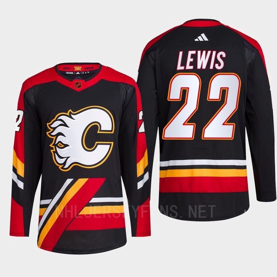Trevor Lewis 22 Reverse Retro 2.0 2022 Calgary Flames Black Primegreen NHL Jersey Men's