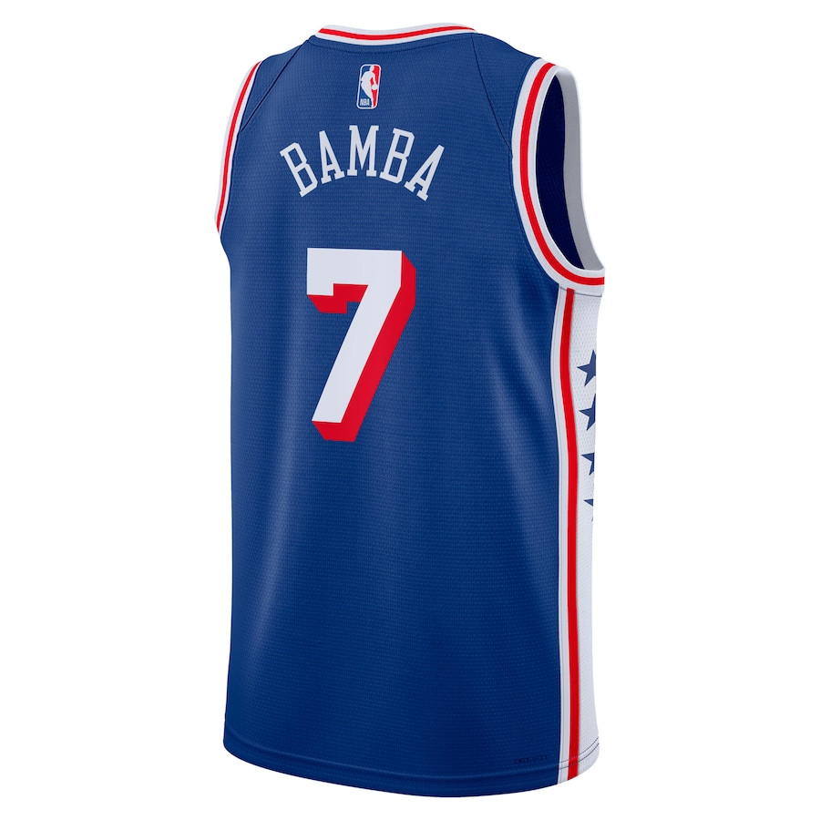 Mo Bamba 7 Philadelphia 76ers 2023/24 Swingman Icon Edition Royal NBA Jersey Men's