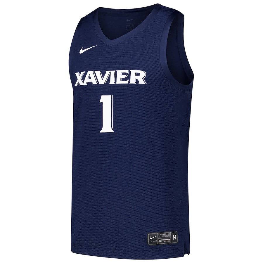 Xavier Musketeers Navy #1 NCAA Jersey Men's