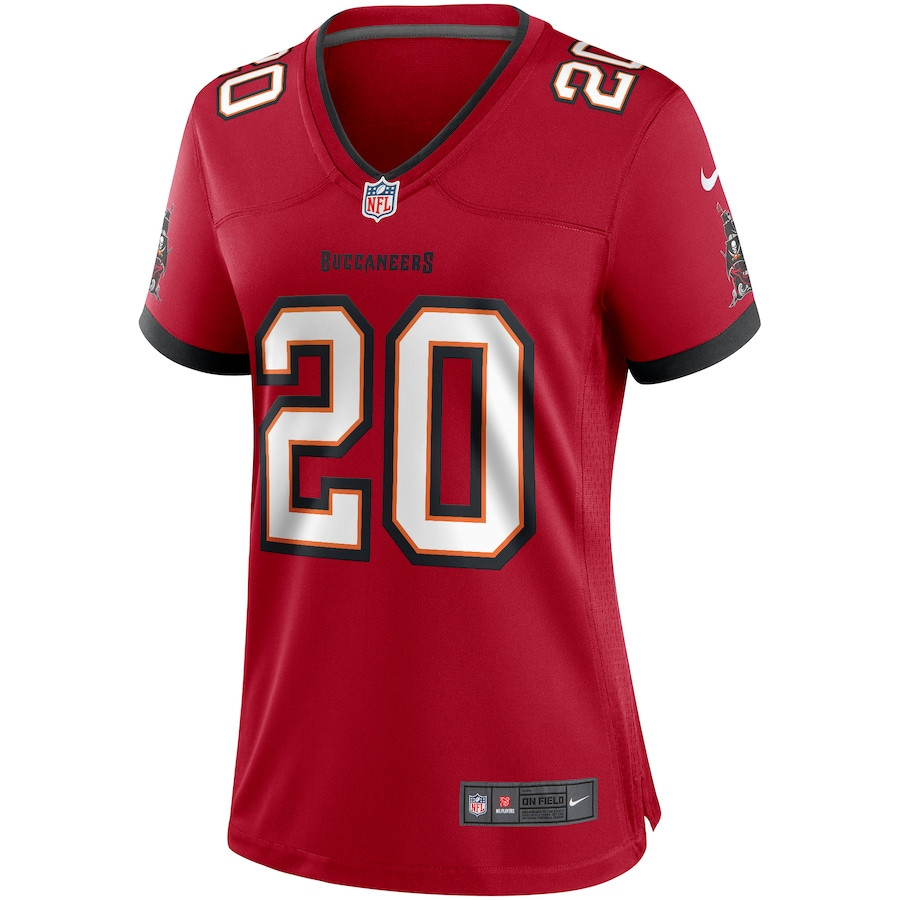 Ronde Barber 20 Tampa Bay Buccaneers Game Retired Red NFL Jersey Women's