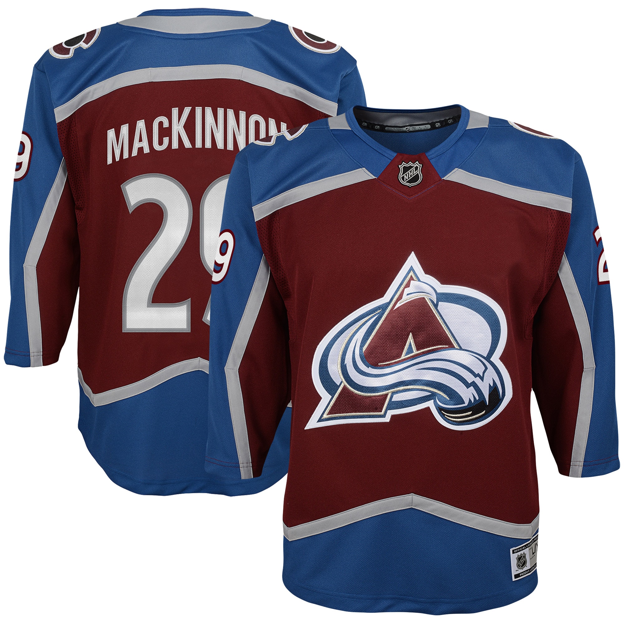 Colorado Avalanche Nathan MacKinnon Burgundy Premier Player NHL Jersey Youth