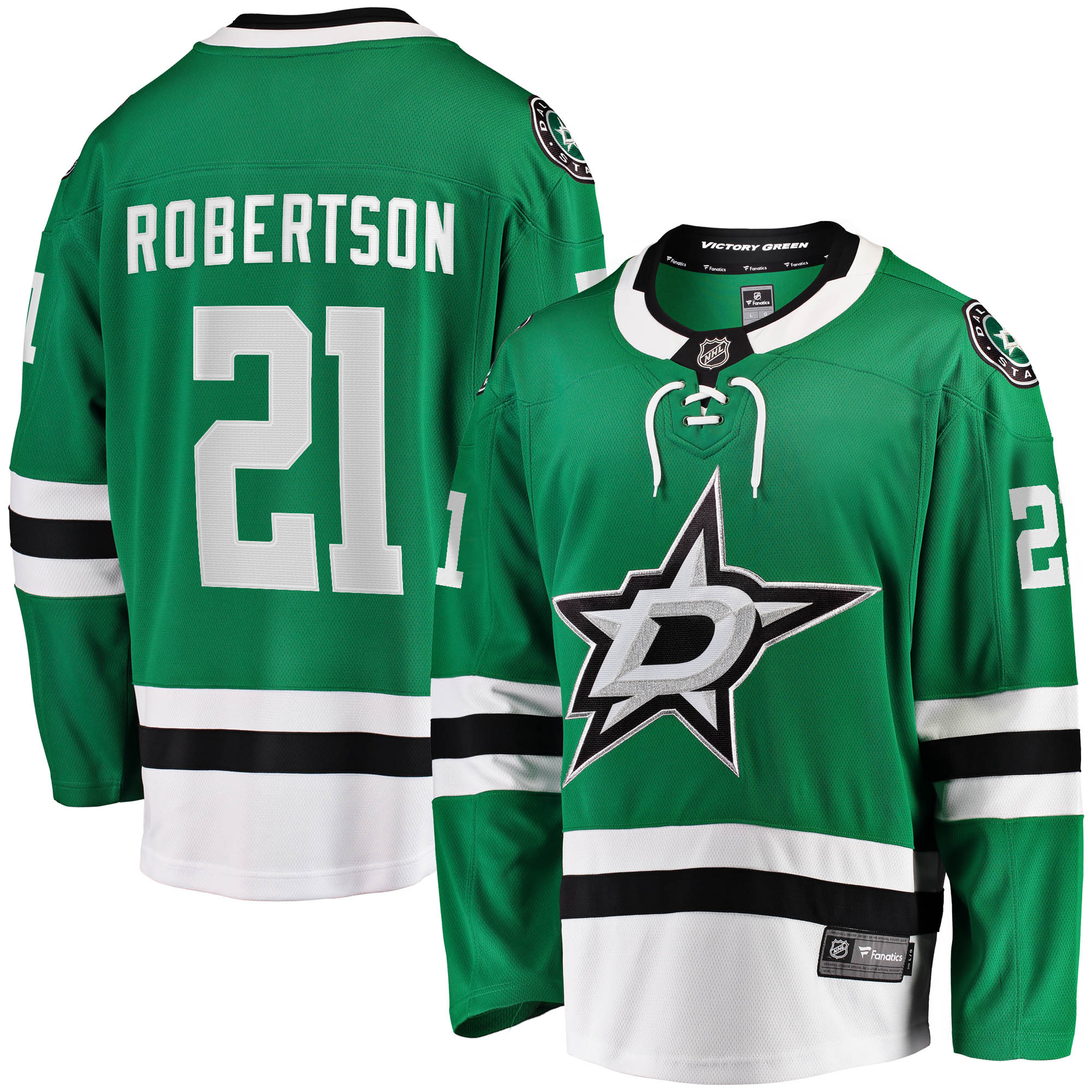 Dallas Stars Jason Robertson Kelly Green Home Breakaway NHL Jersey Men's