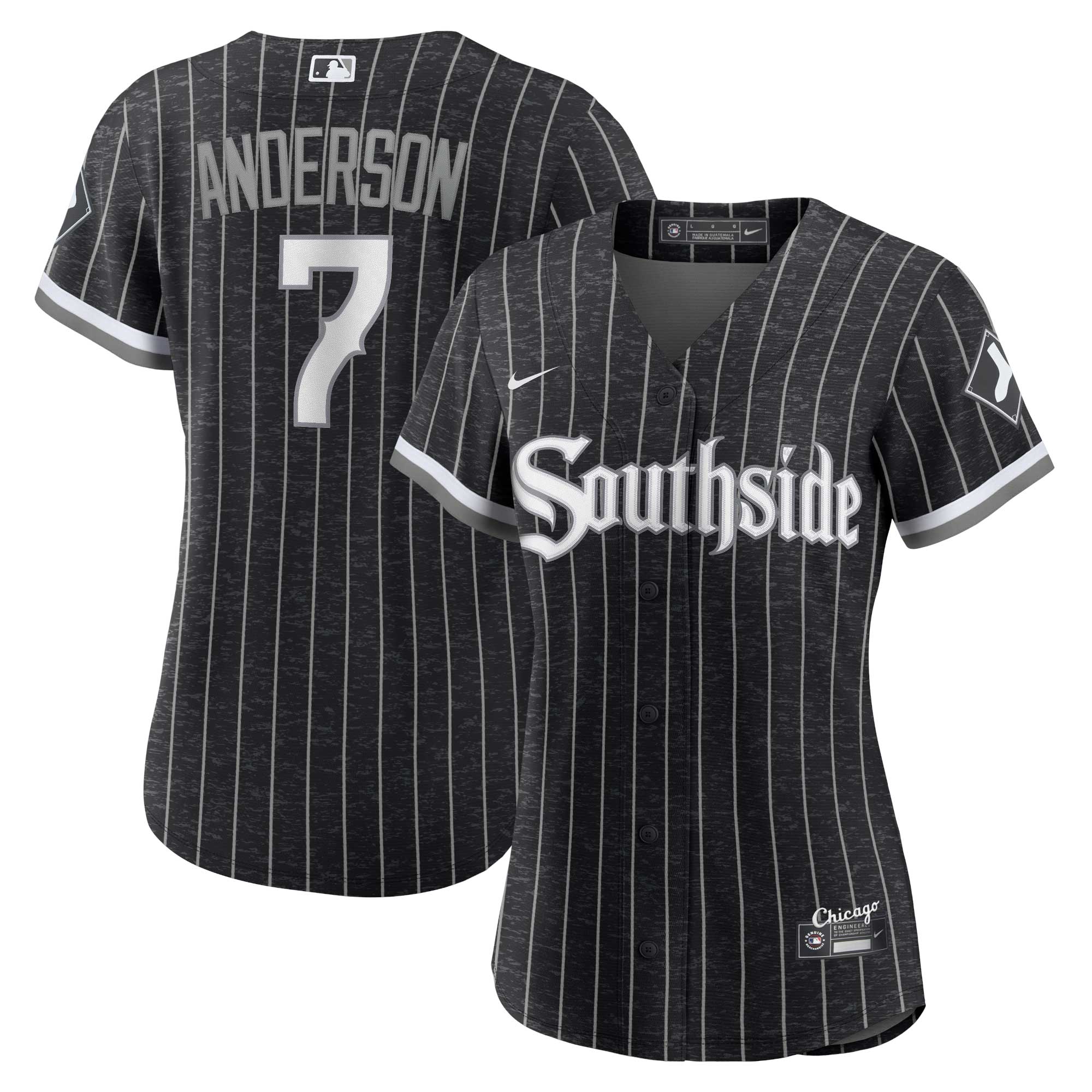 Chicago White Sox Tim Anderson Black City Connect Player MLB Jersey Women's