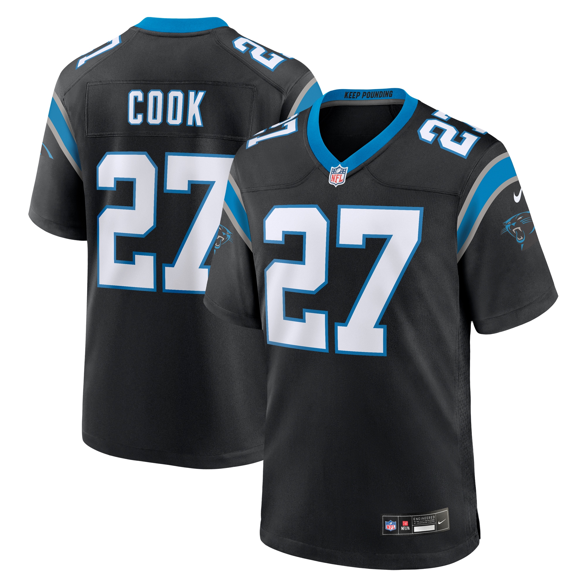 Carolina Panthers Alex Cook Black Game NFL Jersey Men's