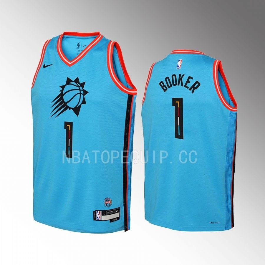 Phoenix Suns Devin Booker 1 City Edition Turquois Swingman NBA Jersey Youth