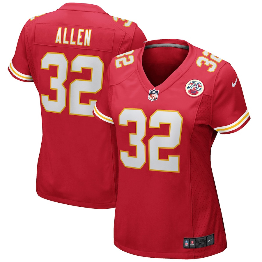 Marcus Allen 32 Kansas City Chiefs Game Retired Red NFL Jersey Women's