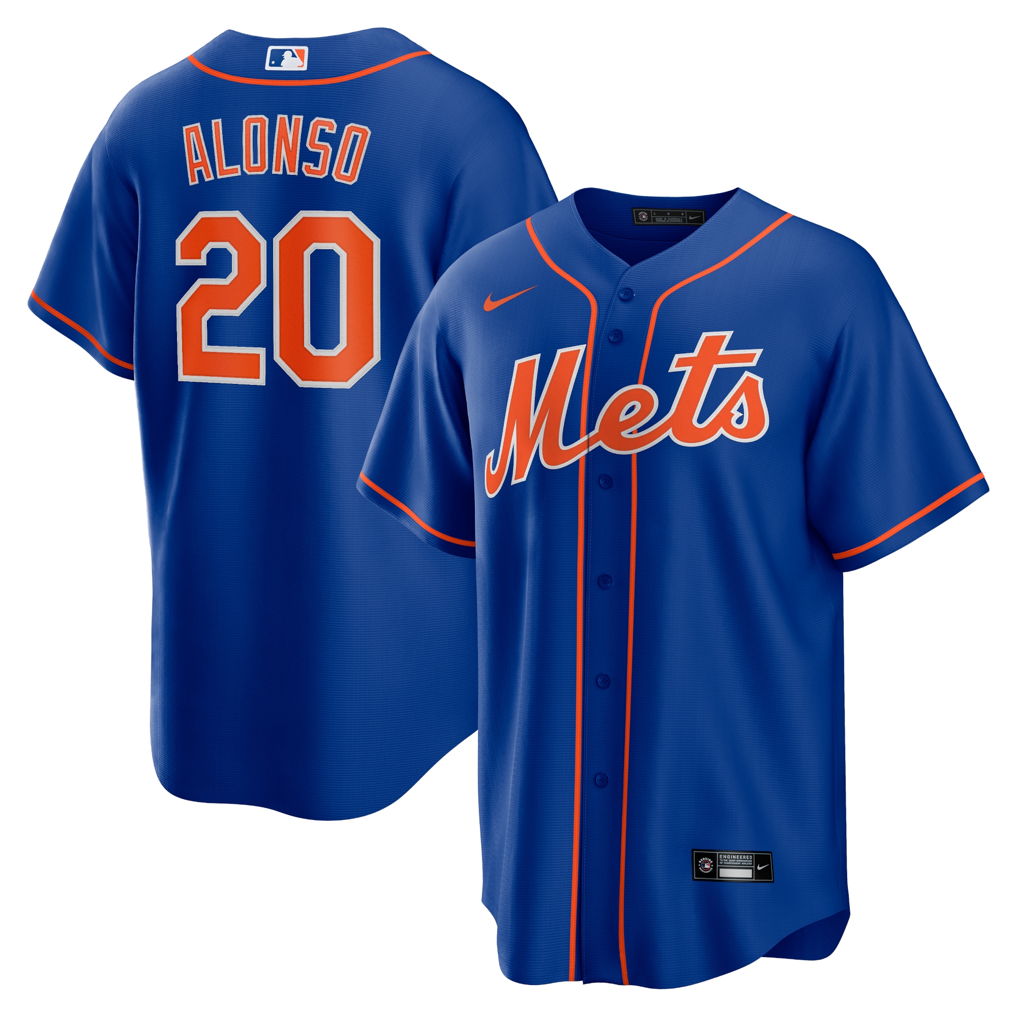 New York Mets Pete Alonso Royal Alternate Player Name MLB Jersey Men's