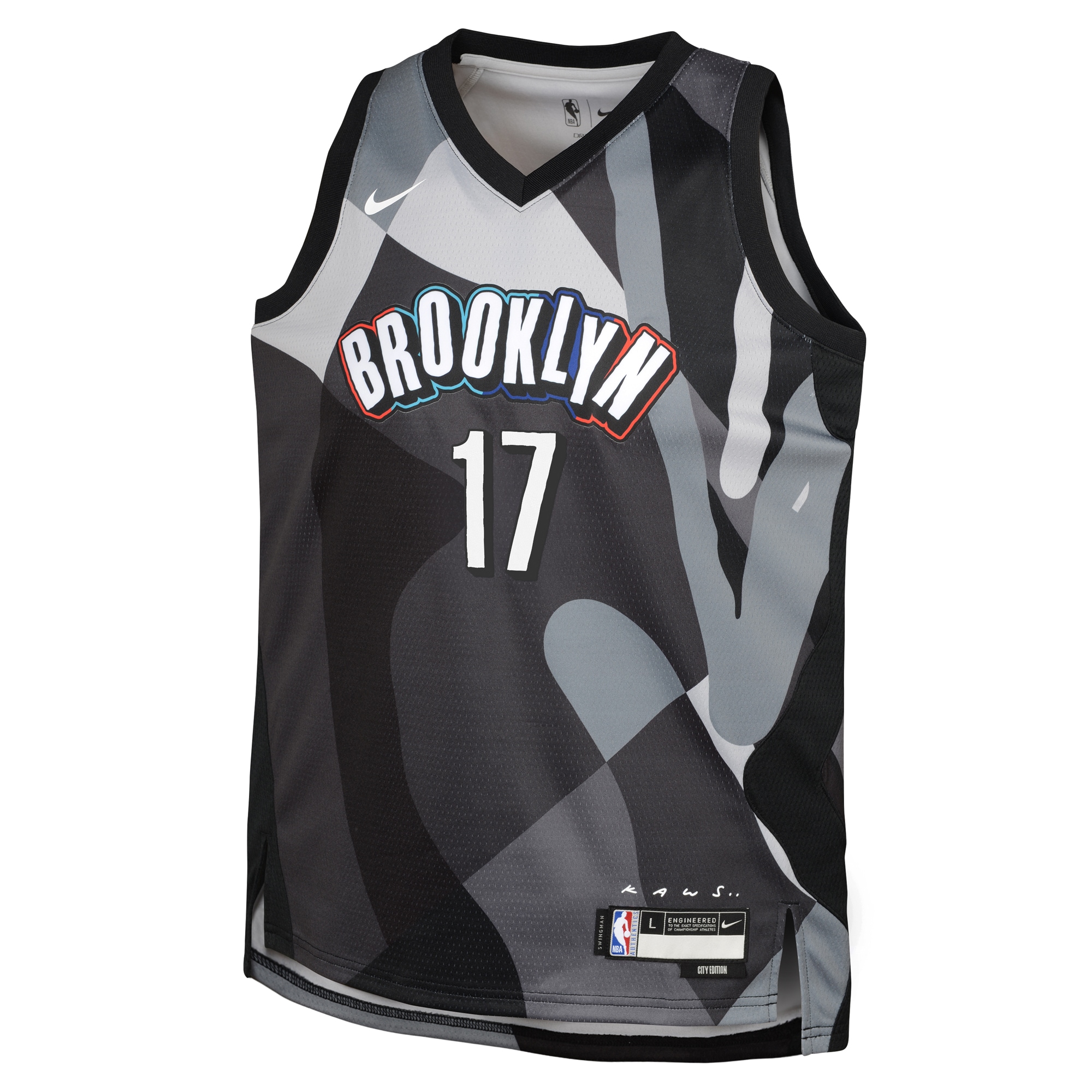 Brooklyn Nets City Edition Swingman 2024 Silver Dennis Schrode NBA Jersey Youth