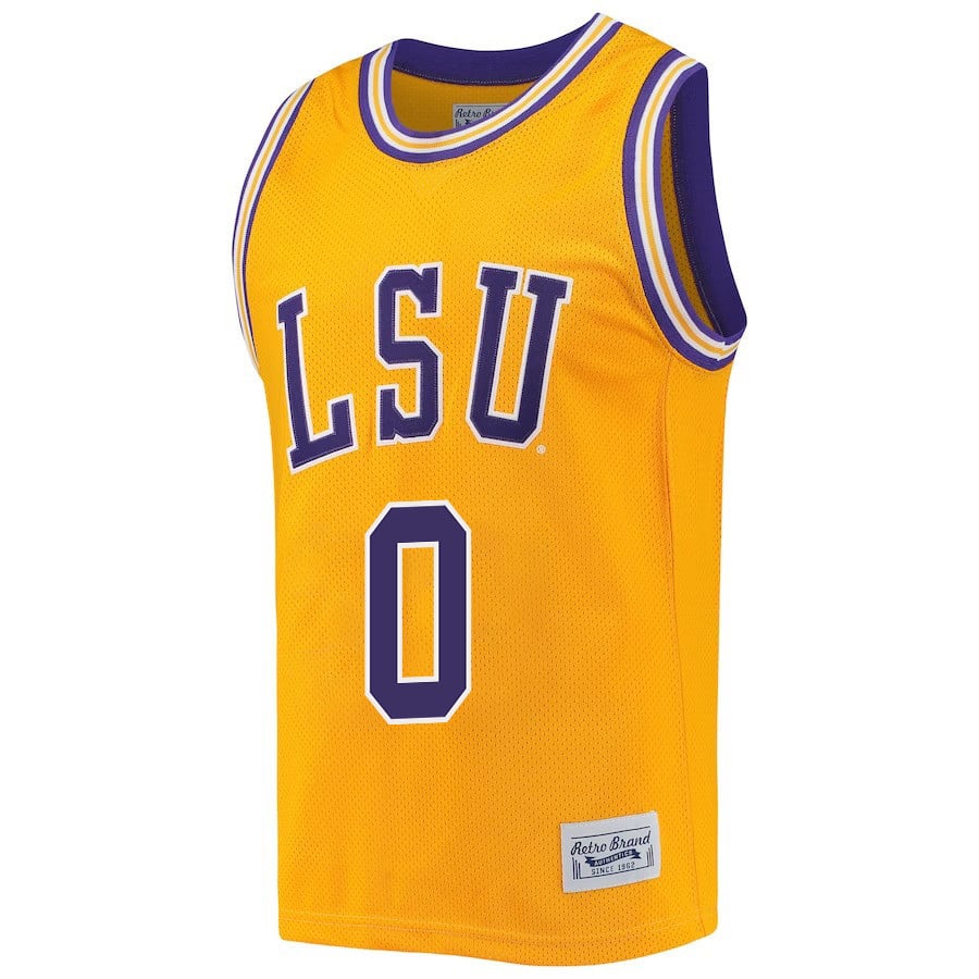 LaDazhia Williams 0 LSU Tigers 2023 Retro- Gold NCAA Jersey Men's