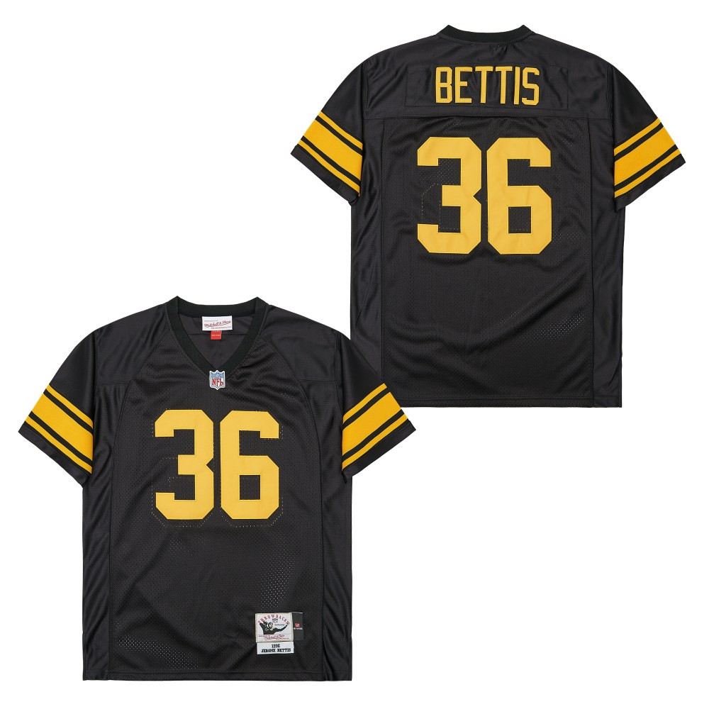 Jerome Bettis 36 Pittsburgh Steelers Retro Throwback Black NFL Jersey Men's